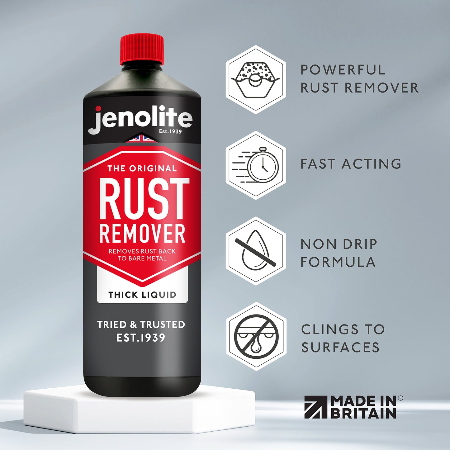 Rust Remover Thick Liquid | Non-Drip Formula | 150ml, 500ml, 1 litre, 5 Litre