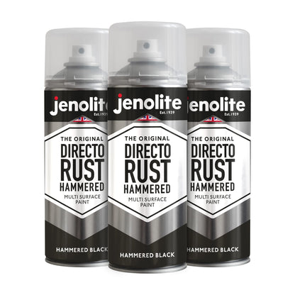 DIRECTORUST Spray Paint | HAMMERED BLACK | 400ml | Multi Surface Spray Paint
