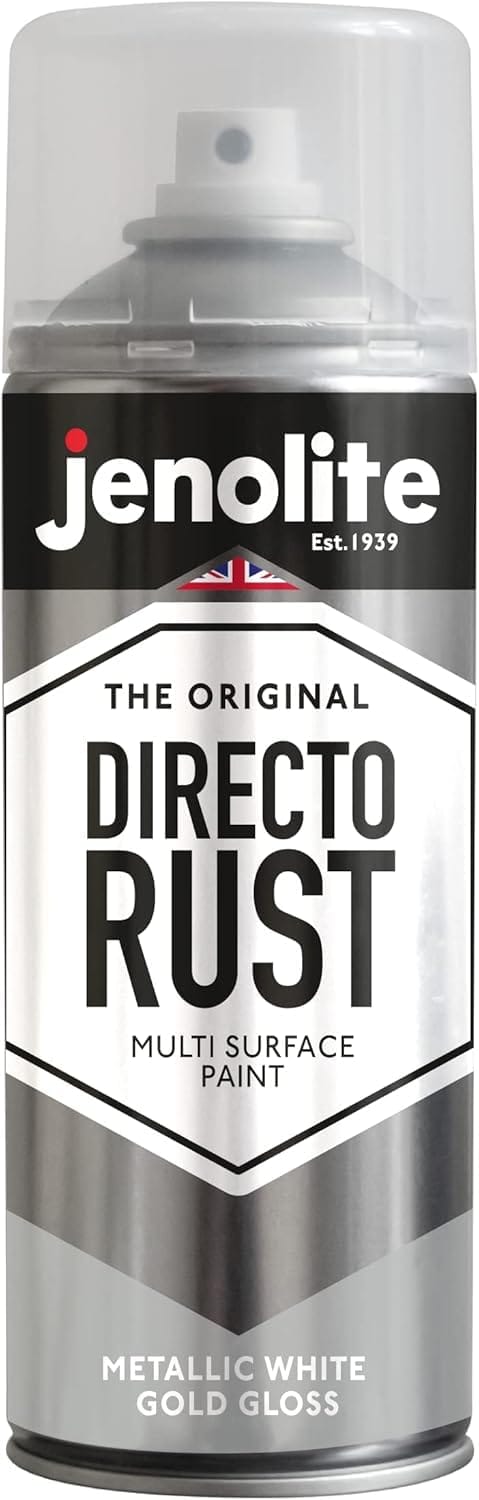 DIRECTORUST Spray Paint | METALLIC GLOSS | White Gold | 12 x 400ml |