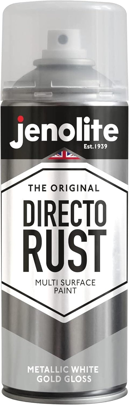 DIRECTORUST Spray Paint | METALLIC GLOSS | White Gold | 12 x 400ml |