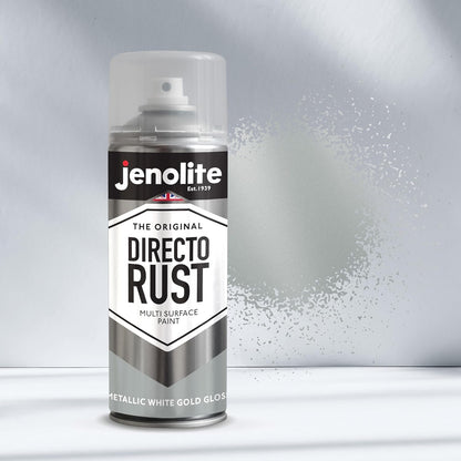DIRECTORUST Spray Paint | METALLIC GLOSS | White Gold | 12 x 400ml |
