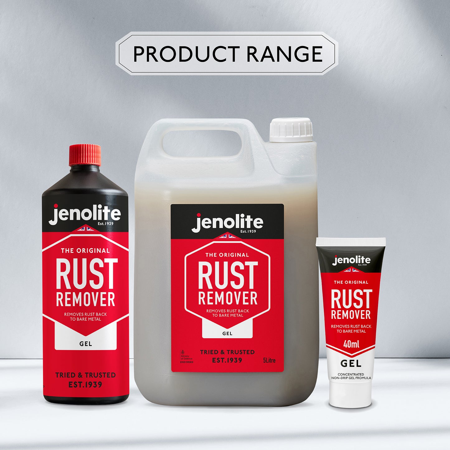 Rust Remover Concentrated Gel | 40ml, 1 Litre, 5 Litre