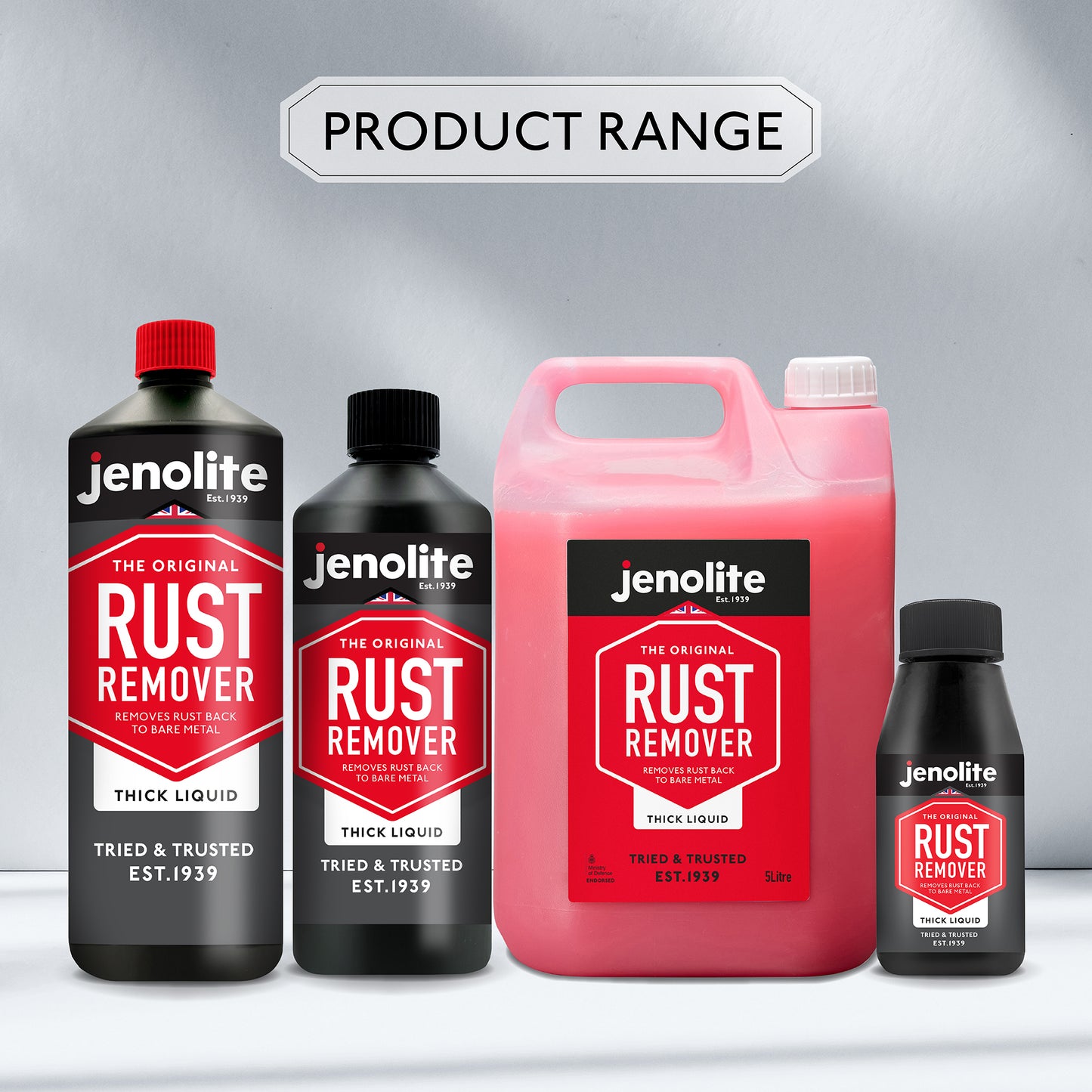 Rust Remover Thick Liquid | Non-Drip Formula | 150ml, 500ml, 1 litre, 5 Litre