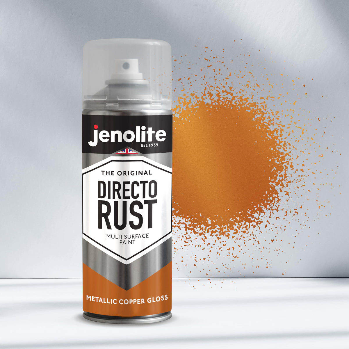 DIRECTORUST Spray Paint | Metallic Gloss | Copper | 12 x 400ml | Multi Surface