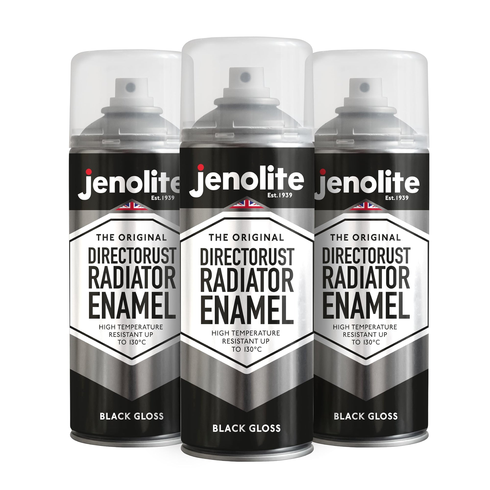 DIRECTORUST Radiator Enamel Paint | 400ml Aerosol | Black, Silver, White