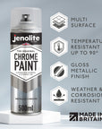 Chrome Paint | 4 x 500ml | Aerosol Spray Paint - Value Pack