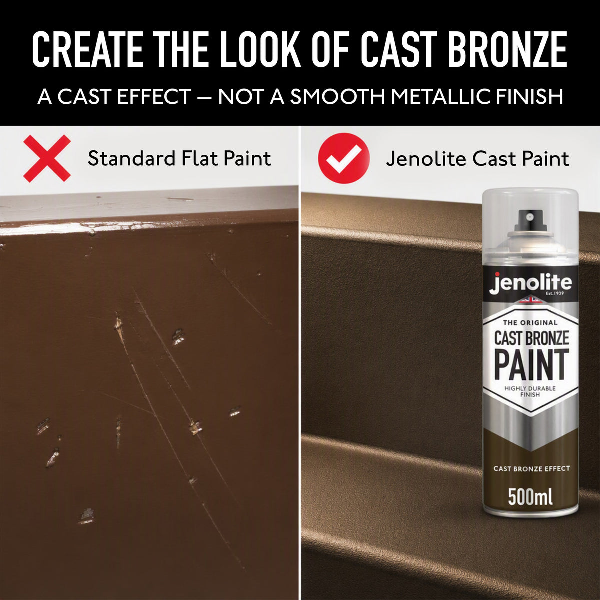 Cast Effect Spray Paint | Iron or Bronze Finish | Multi Surface Spray Paint
