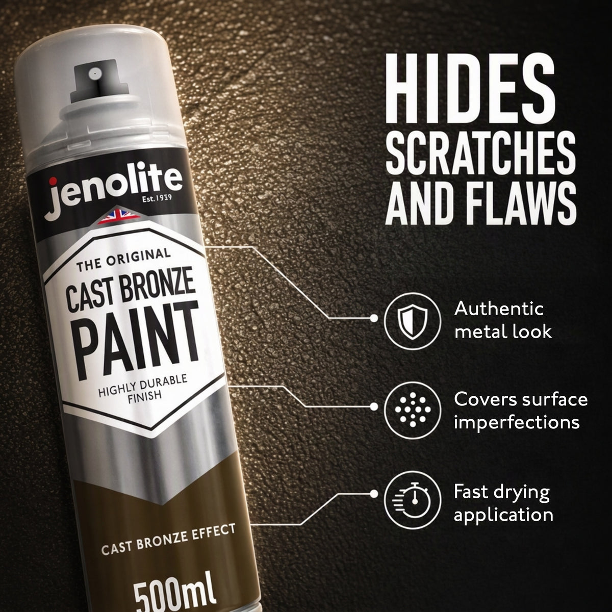 Cast Effect Spray Paint | Iron or Bronze Finish | Multi Surface Spray Paint
