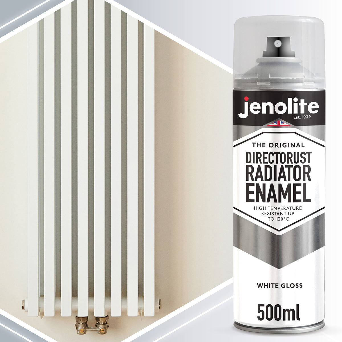 DIRECTORUST Radiator Enamel Paint | Aerosol | Black, Silver, White