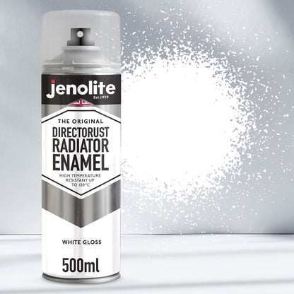 DIRECTORUST Radiator Enamel Paint | Aerosol | Black, Silver, White