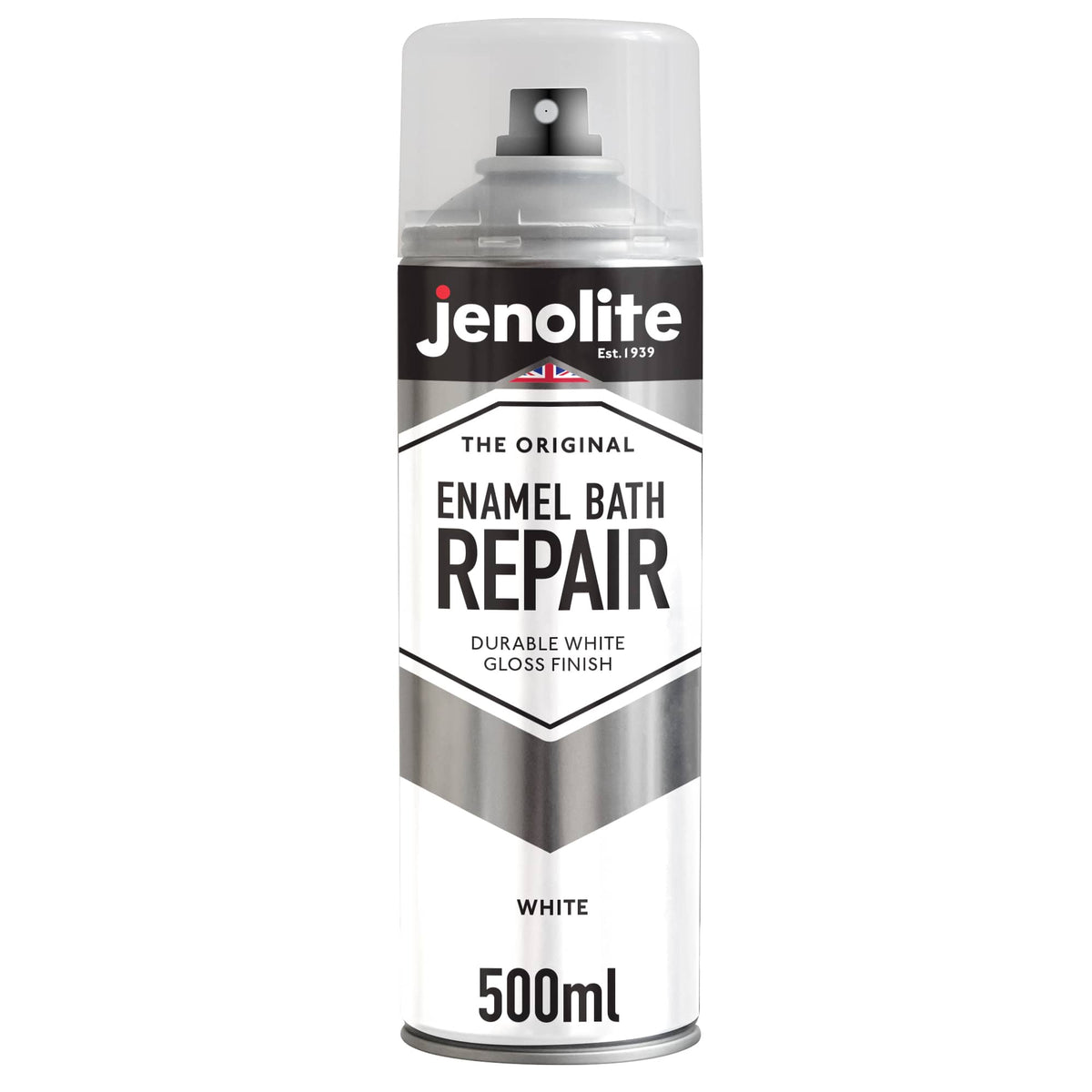 Enamel Bath Repair Spray Paint 500ml - White Gloss Finish - Baths, Sinks & Shower Trays