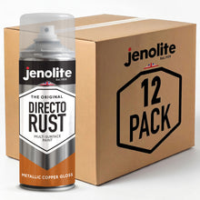 DIRECTORUST Spray Paint | Metallic Gloss | Copper | 12 x 400ml | Multi Surface