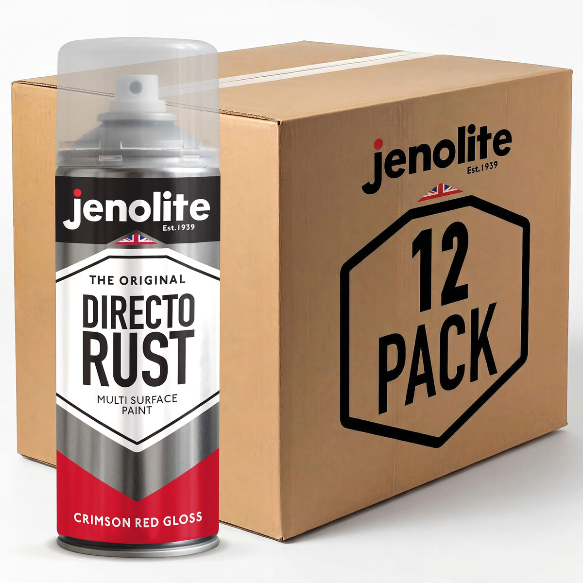 DIRECTORUST Spray Paint Gloss Crimson 12 x RAL 3027