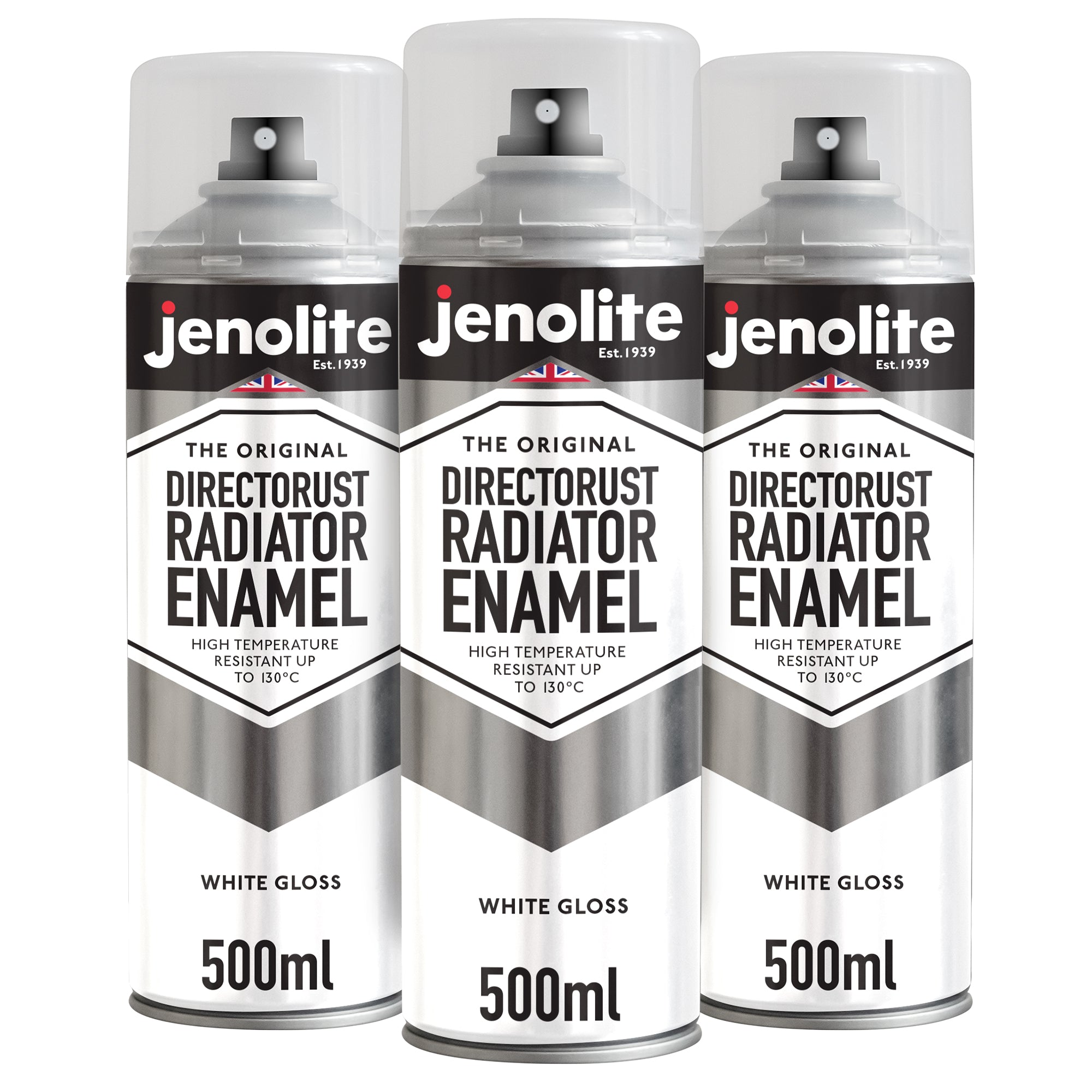DIRECTORUST Radiator Enamel Paint | Aerosol | Black, Silver, White