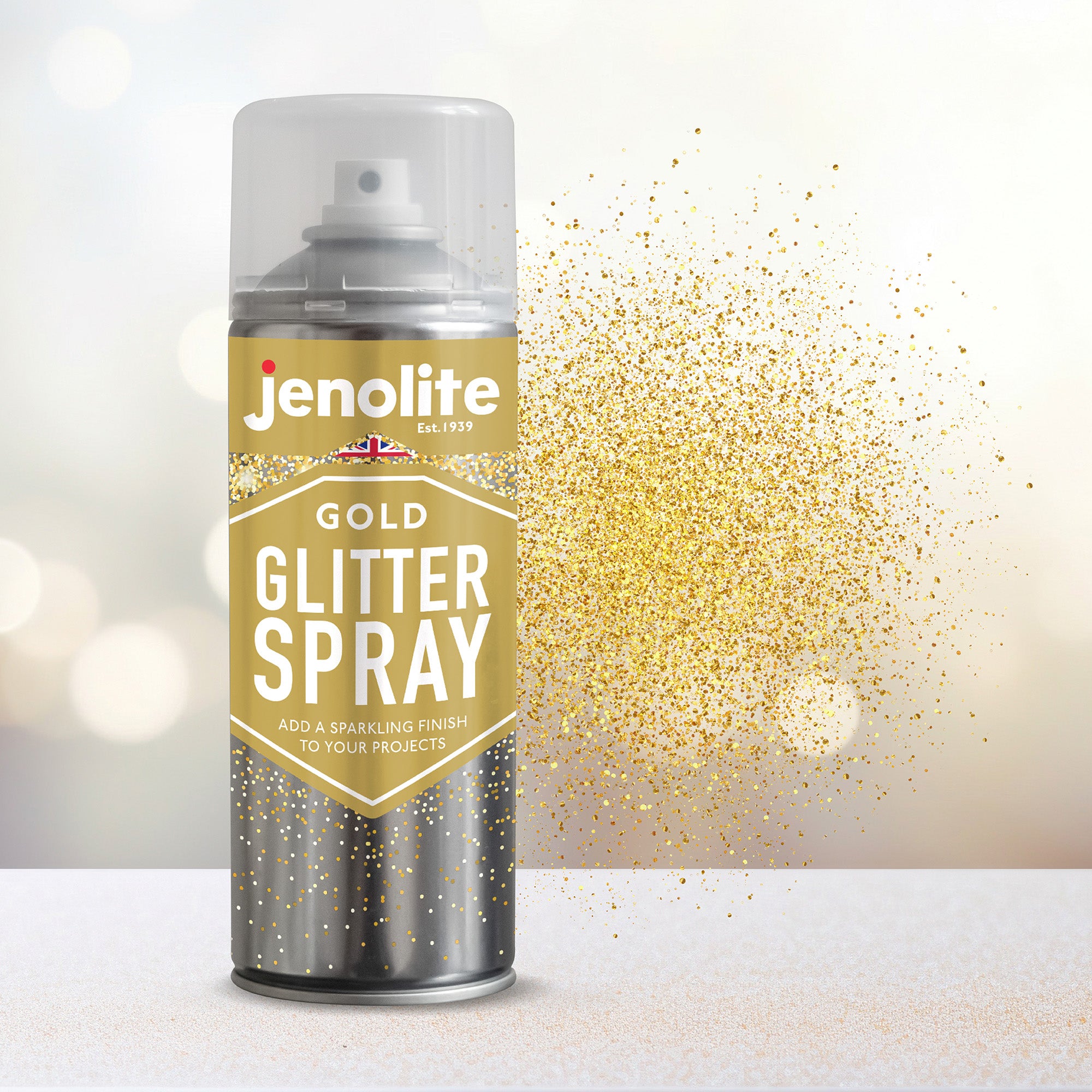 Glitter Spray Clear Sealant | 400ml | Clear Lacquer With Fine Glitter | Ideal for Crafting, Hobbies &amp; Decorations