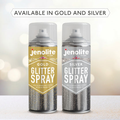 Glitter Spray Clear Sealant | 400ml | Clear Lacquer With Fine Glitter | Ideal for Crafting, Hobbies & Decorations