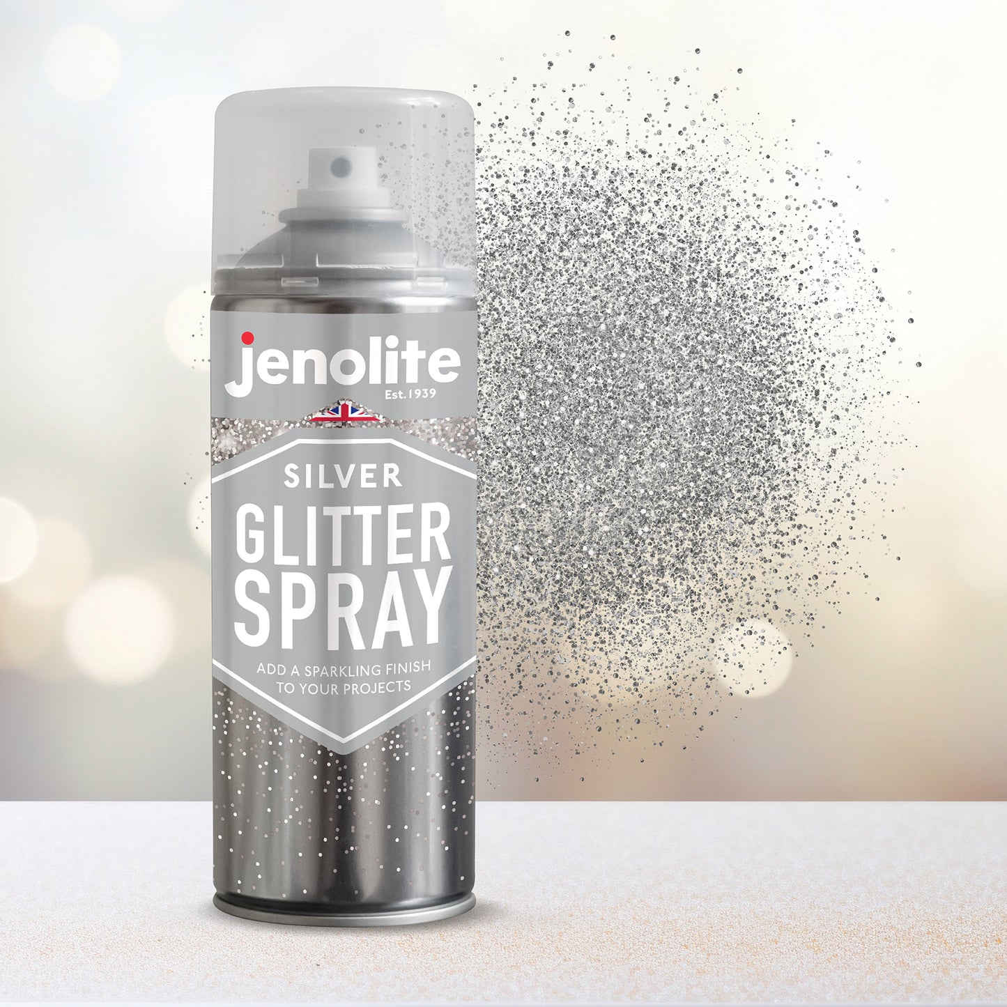 Glitter Spray Clear Sealant | 400ml | Clear Lacquer With Fine Glitter | Ideal for Crafting, Hobbies & Decorations
