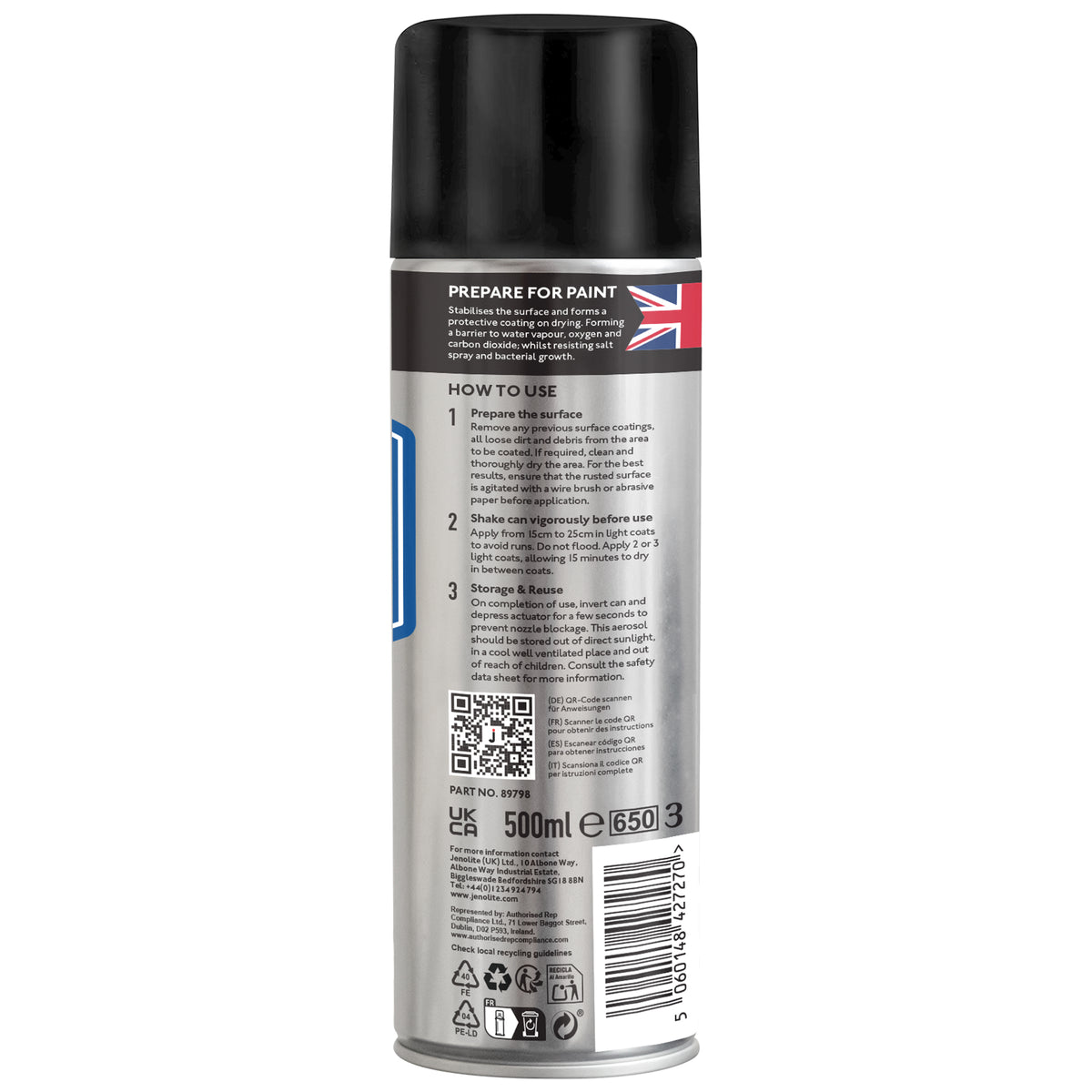 Rust Converter Epoxy Aerosol | 500ml | Turns Rust into Ready To Paint Surface