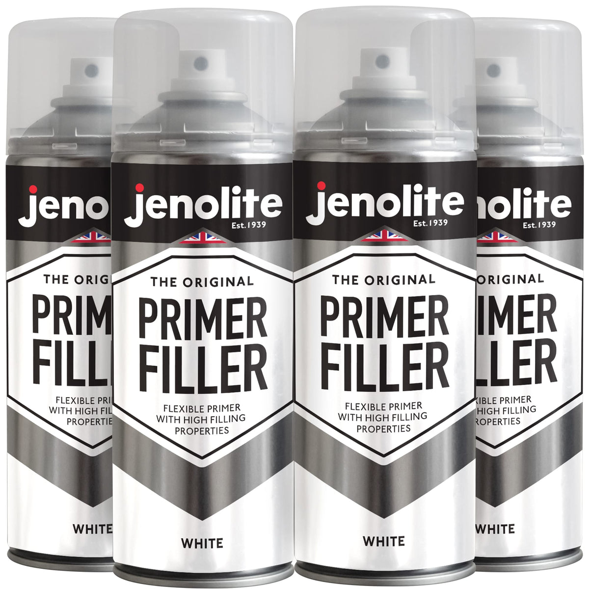 Primer Filler | White | 4 x 400ml Aerosol Spray Paint