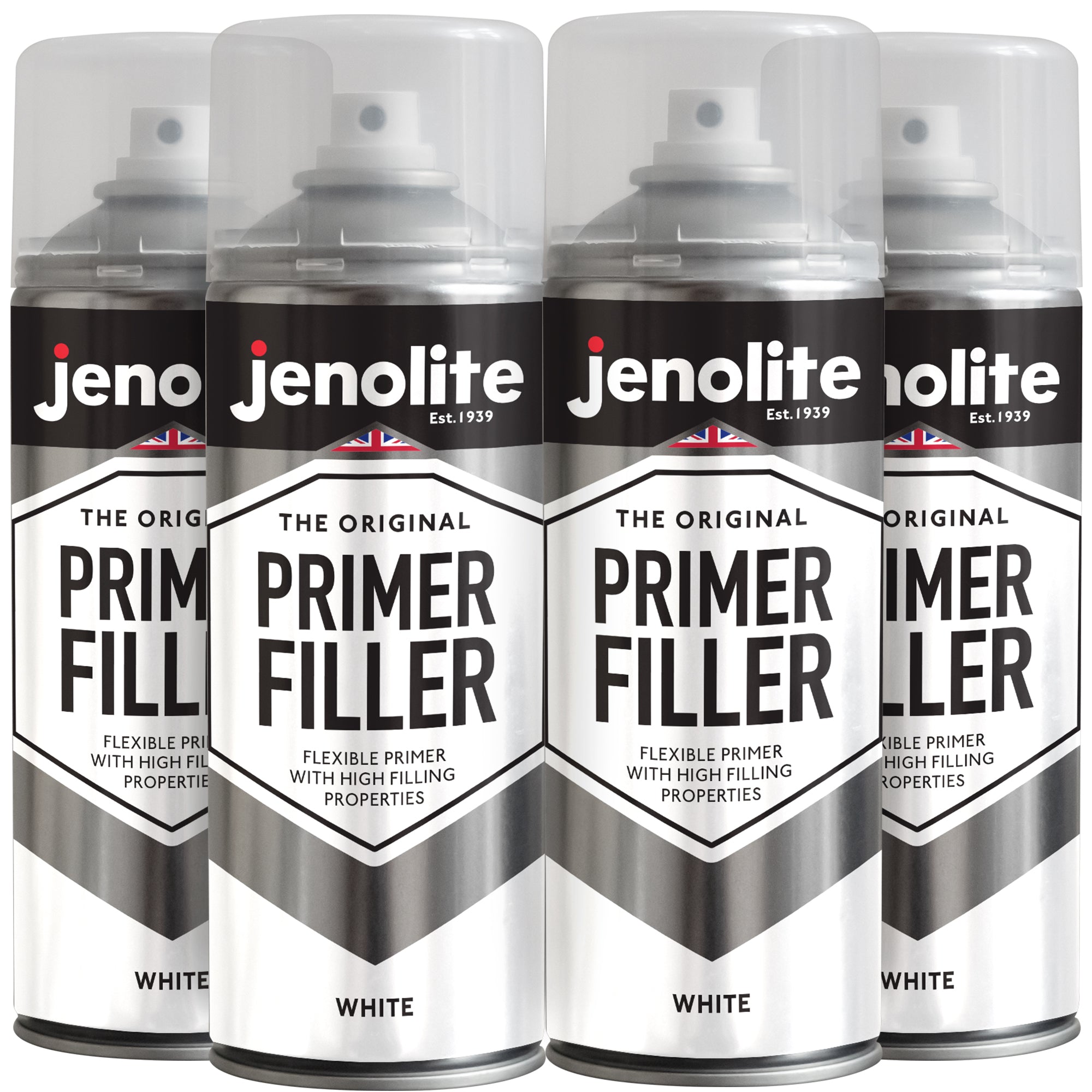 Primer Filler | White | 4 x 400ml Aerosol Spray Paint