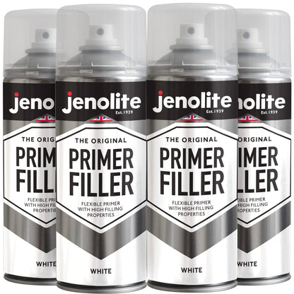 Primer Filler | White | 4 x 400ml Aerosol Spray Paint
