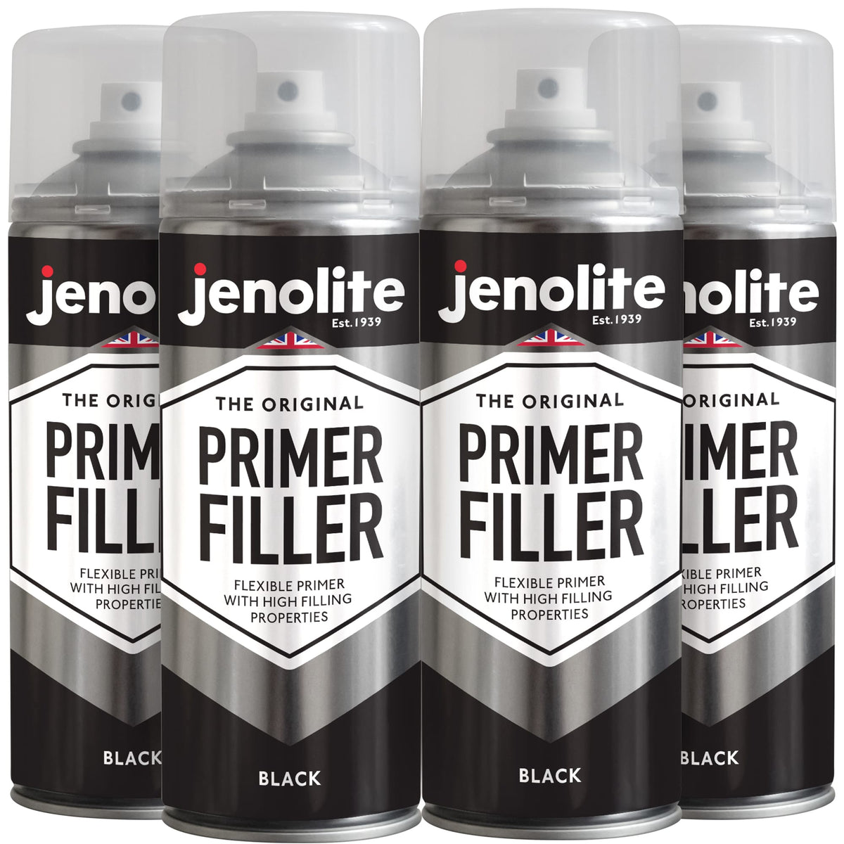 Primer Filler | Black | 4 x 400ml Aerosol Spray Paint