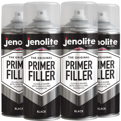 Primer Filler | Black | 4 x 400ml Aerosol Spray Paint