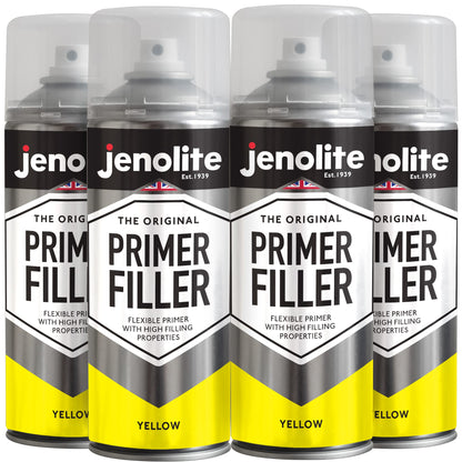 Primer Filler | Yellow | 4 x 400ml Aerosol Spray Paint
