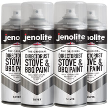 DIRECTORUST BBQ & Stove Spray Paint | 4 x 400ml | Silver | 650c+