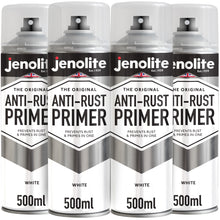 Anti-Rust Primer Spray Paint  - 4 x 500ml  - White - Metal Primer