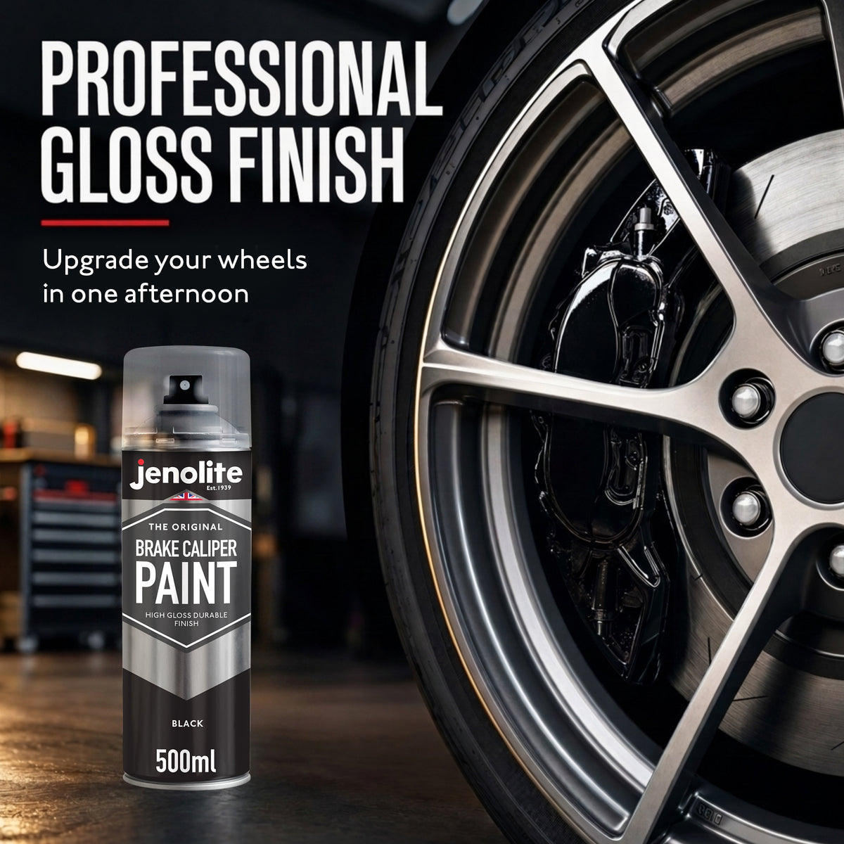Brake Caliper Spray Paint - Durable High-Gloss Finish, Heat, Corrosion & Weathering Resistant