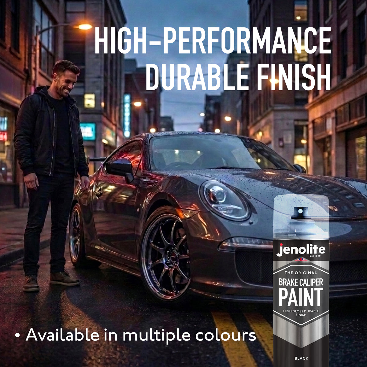 Brake Caliper Spray Paint - Durable High-Gloss Finish, Heat, Corrosion & Weathering Resistant