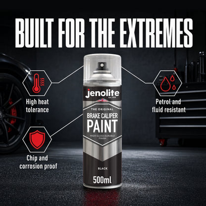 Brake Caliper Spray Paint - Durable High-Gloss Finish, Heat, Corrosion & Weathering Resistant
