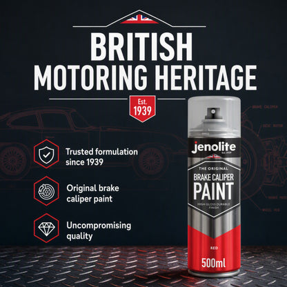 Brake Caliper Spray Paint - Durable High-Gloss Finish, Heat, Corrosion & Weathering Resistant