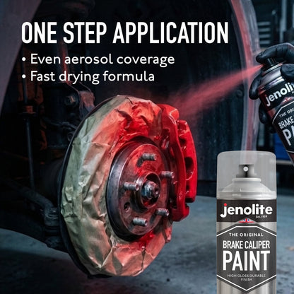 Brake Caliper Spray Paint - Durable High-Gloss Finish, Heat, Corrosion & Weathering Resistant