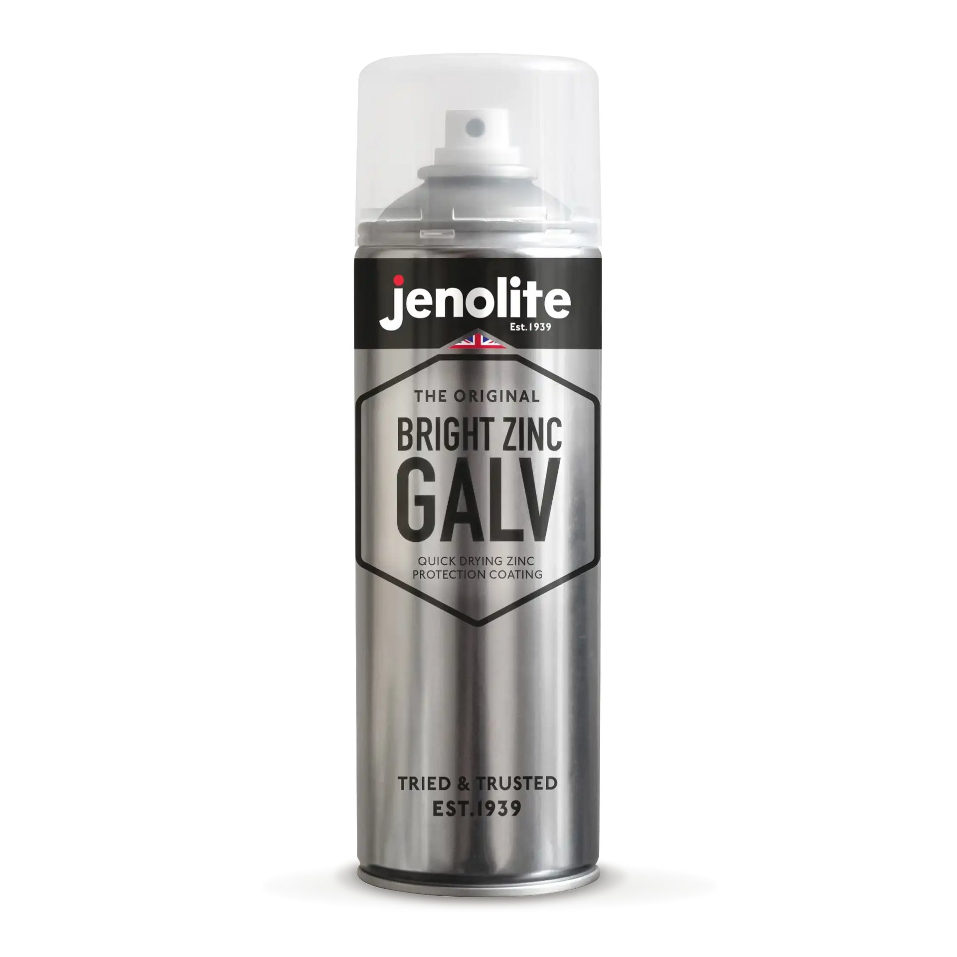 Bright Zinc Galvanising Aerosol Spray Paint All in One Primer Topcoat JENOLITE