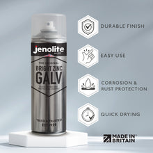 Bright Zinc Galvanising Aerosol Spray Paint  | 4 x 500ml