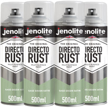 DIRECTORUST Sage Green Spray Paint - 4x500ml - Multi Surface Spray Paint