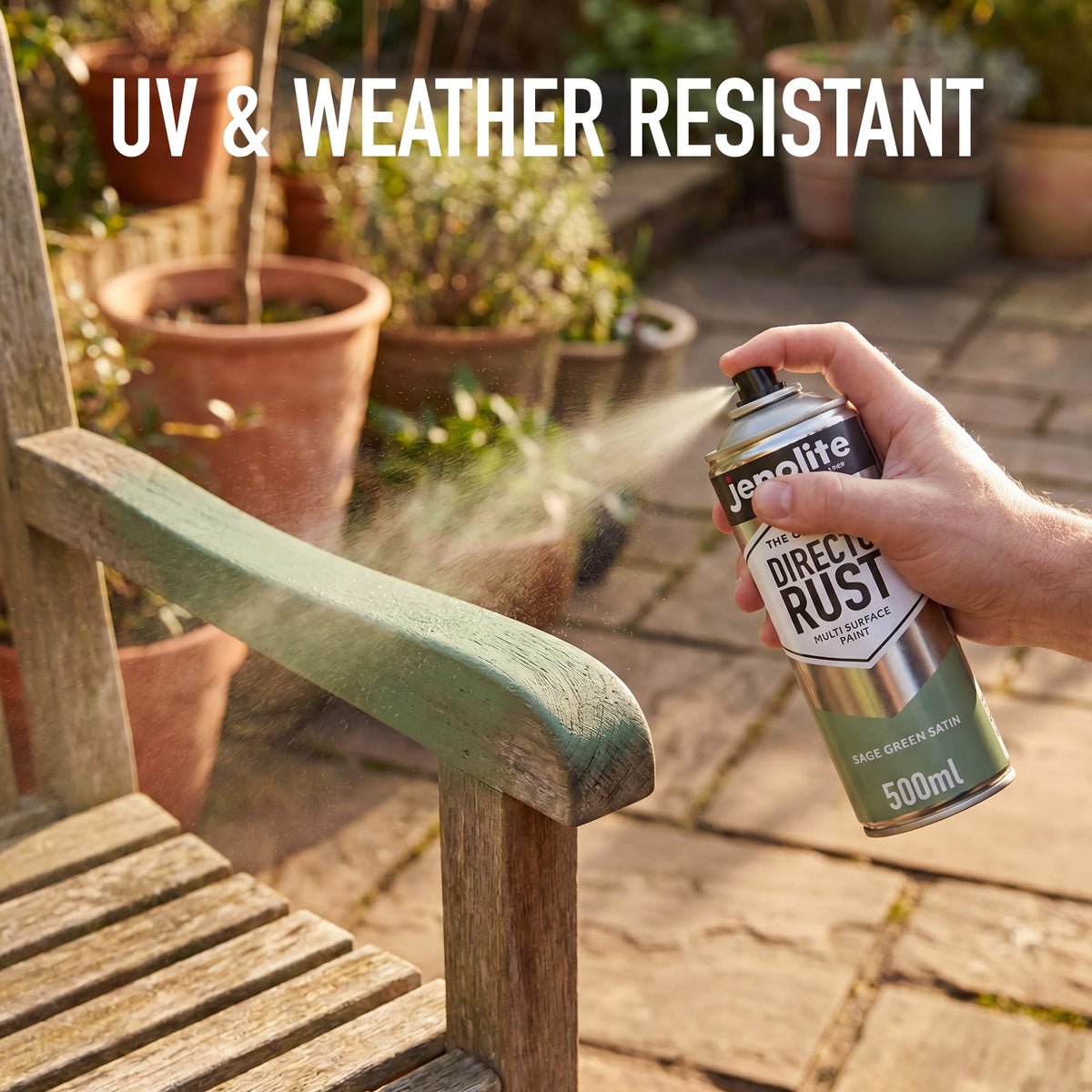 DIRECTORUST Sage Green Satin Spray Paint - 4 x 500ml - Multi Surface