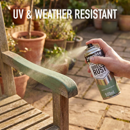DIRECTORUST Sage Green Satin Spray Paint - 4 x 500ml - Multi Surface