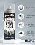DIRECTORUST Spray Paint | Gloss | Charcoal Grey | 12 x 400ml | RAL 7016