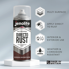 DIRECTORUST Spray Paint | Gloss | Espresso Brown | 12 x 400ml | RAL 8017