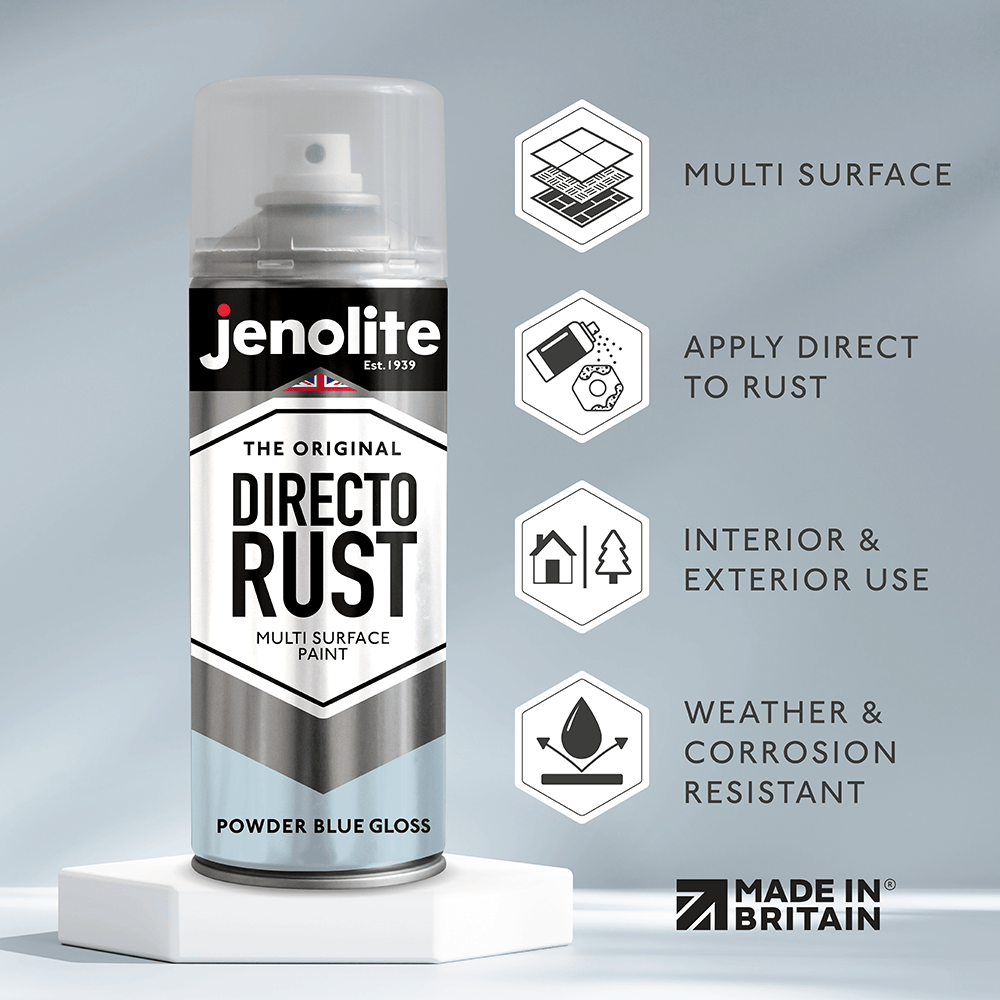 DIRECTORUST Spray Paint | Gloss | Powder Blue | 12 x 400ml | RAL 240 80 10