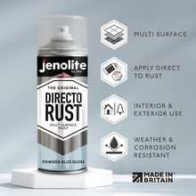 DIRECTORUST Spray Paint | Gloss | Powder Blue | 12 x 400ml | RAL 240 80 10