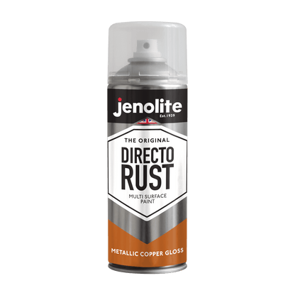 DIRECTORUST Spray Paint | Metallic Gloss | Copper | 12 x 400ml | Multi Surface