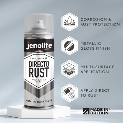 DIRECTORUST Spray Paint | METALLIC GLOSS | 400ml | Multi Surface Spray Paint