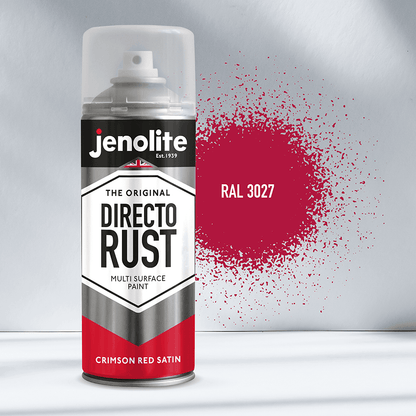 DIRECTORUST Spray Paint | Satin | Crimson Red | 12 x 400ml | RAL 3027