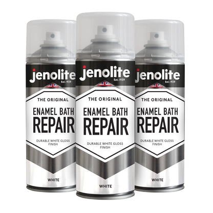 Enamel Bath Repair Spray Paint 500ml - White Gloss Finish - Baths, Sinks & Shower Trays
