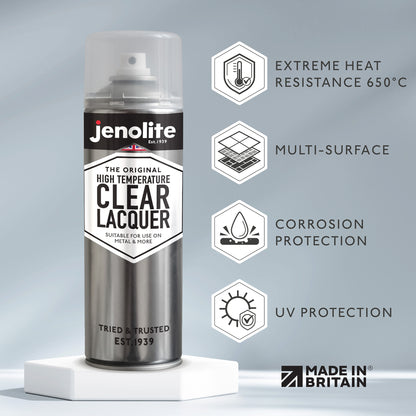 High Temperature Clear Lacquer 500ml | 650C + | Crystal Clear Finish