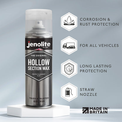Hollow Section Cavity Wax Aerosol, 500ml Spray with 600mm Extension Straw & Nozzle